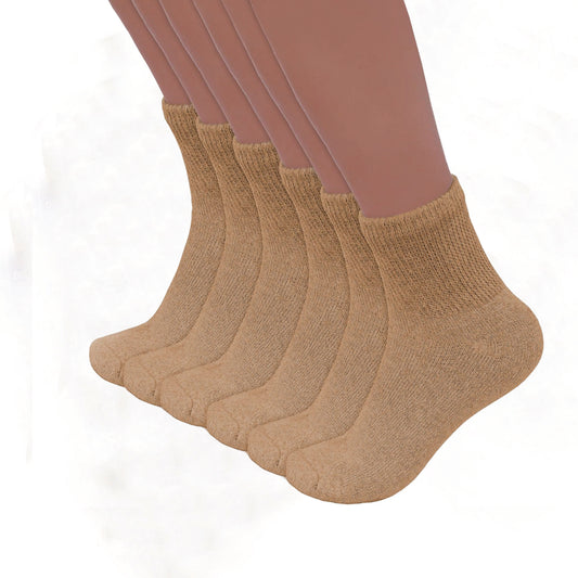 Diabetic Ankle Socks, Non-Binding Circulatory Doctor Approved Cushion Cotton Quarter Socks for Men’s Women’s.
