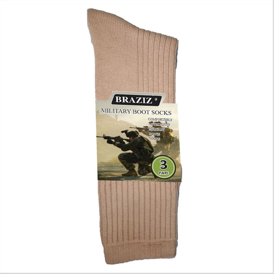 Military Boot Socks Quick-Dry Cotton Crew Socks for Firefighters, Police, Hiking