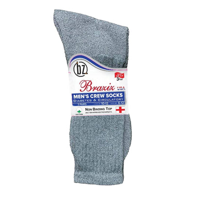 Men’s Cotton Crew Socks – Everyday Casual, Work & Sports Use (12 Pair Bulk Pack)