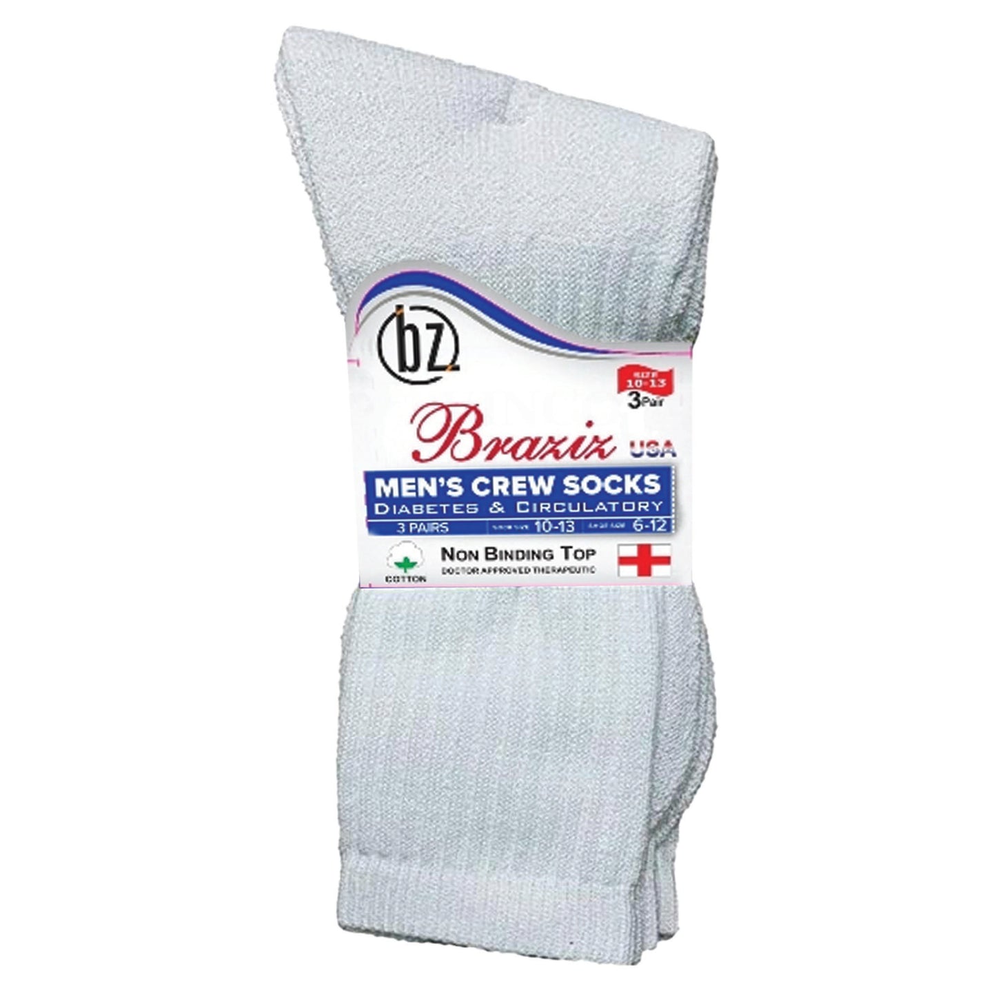 Men’s Cotton Crew Socks – Everyday Casual, Work & Sports Use (12 Pair Bulk Pack)