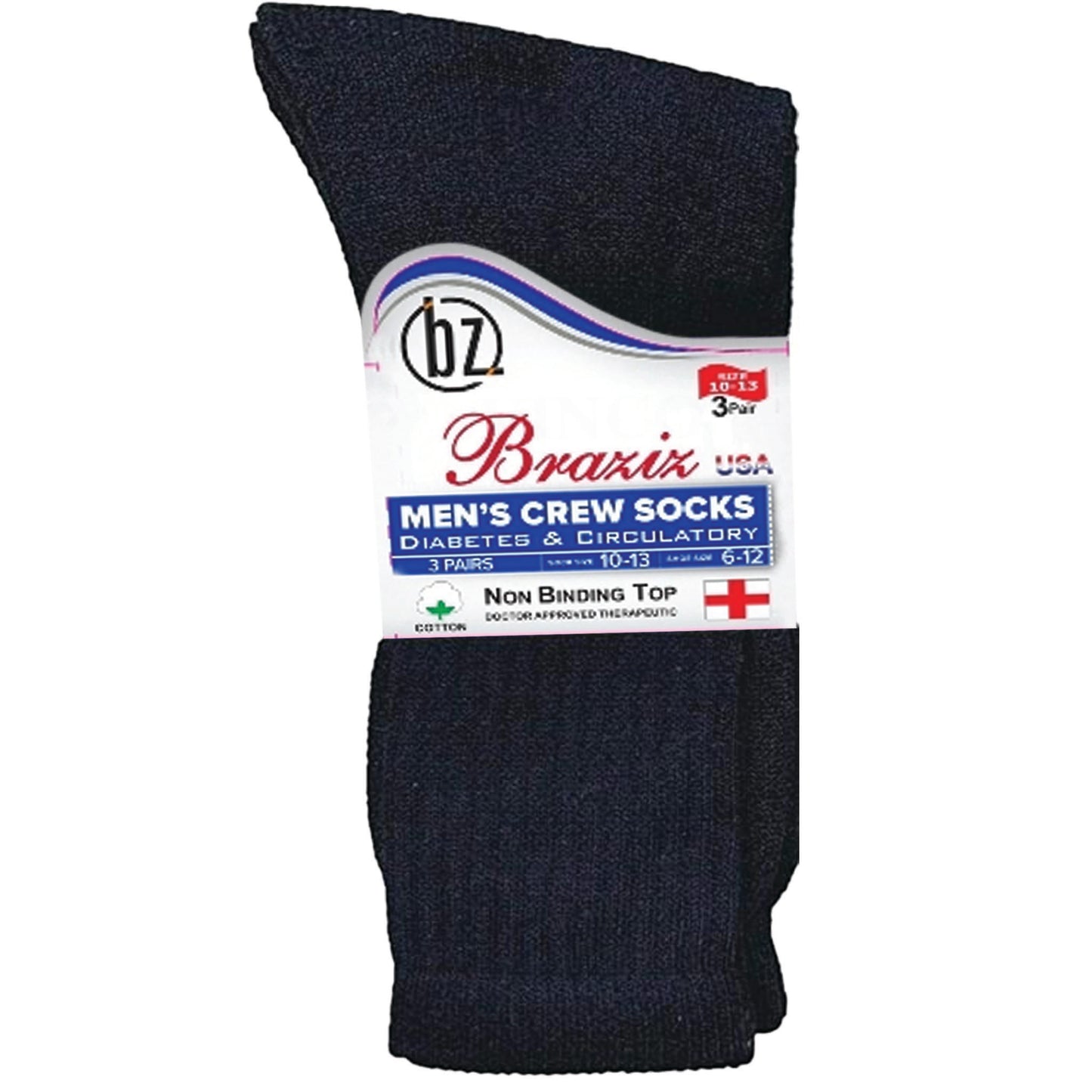 Men’s Cotton Crew Socks – Everyday Casual, Work & Sports Use (12 Pair Bulk Pack)