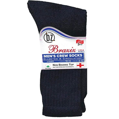 Men’s Cotton Crew Socks – Everyday Casual, Work & Sports Use (12 Pair Bulk Pack)