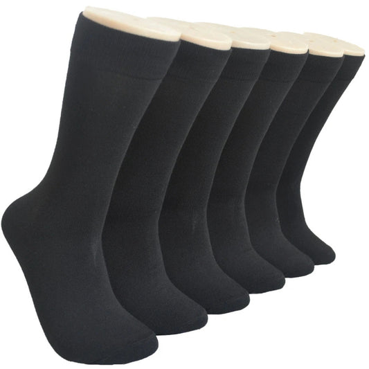 6-12 Pairs Men's Women's Cotton Dress Crew Socks Comfortable Casual Soft Socks Size 10-13