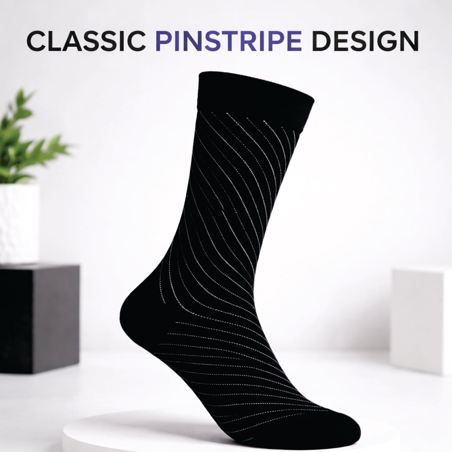 Men’s Premium Dress Socks – Breathable Cotton Blend | Comfortable All-Day Wear (3–6 Pack)