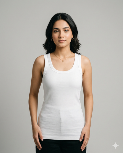 Women’s Cotton Relaxed Fit Tank Top – Everyday Basic