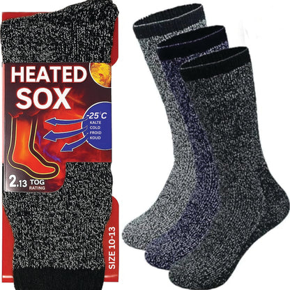 Thermal Heated Winter Socks – Insulated Cold Weather Gear for Men & Women, Thick Cushioned Warmth Socks.