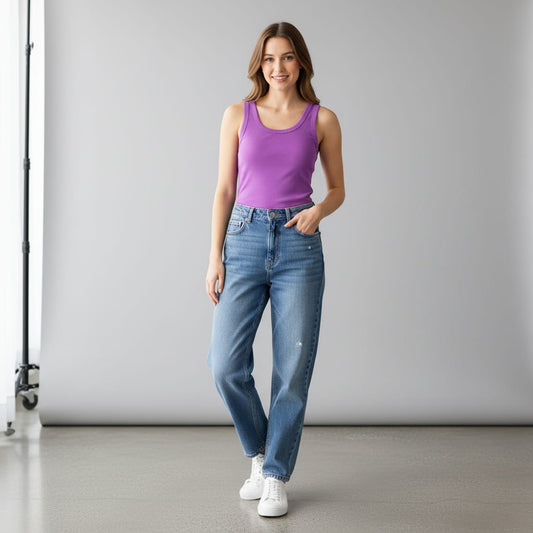 Women’s Cotton Relaxed Fit Tank Top – Everyday Basic