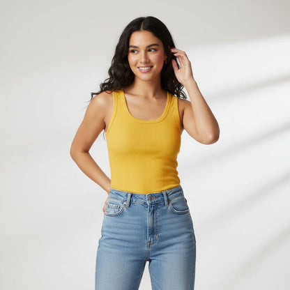 Women’s Cotton Relaxed Fit Tank Top – Everyday Basic