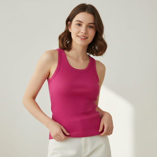 Women’s Cotton Relaxed Fit Tank Top – Everyday Basic