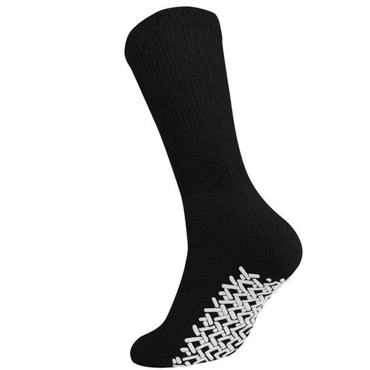 Men's Women Diabetic Loose Top Therapeutic Anti Slip Non Skid Gripper Soft Cotton Full Cushioned Crew Socks