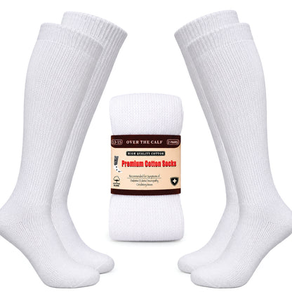 Over The Calf Diabetic Premium Cotton Socks – 6 Pairs